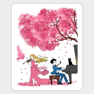 The Violinist and the Pianist Sticker